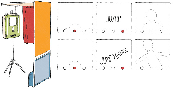 Photobooth: you move, and you can be a part of Volare.